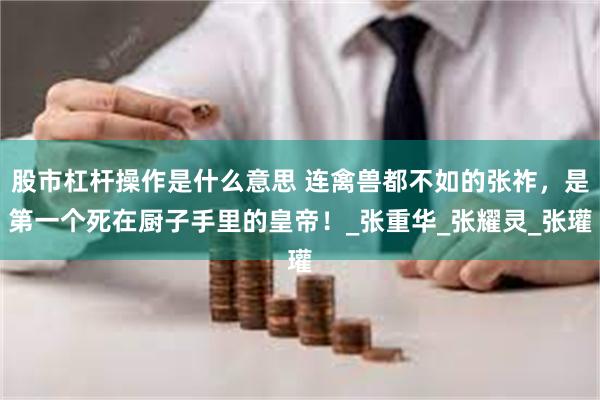 股市杠杆操作是什么意思 连禽兽都不如的张祚，是第一个死在厨子手里的皇帝！_张重华_张耀灵_张瓘