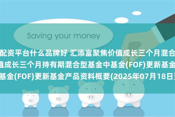 配资平台什么品牌好 汇添富聚焦价值成长三个月混合FOF: 汇添富聚焦价值成长三个月持有期混合型基金中基金(FOF)更新基金产品资料概要(2025年07月18日更新)
